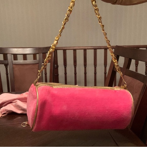 PINK AND GOLD VELOUR BAG❤️ - Picture 7 of 7